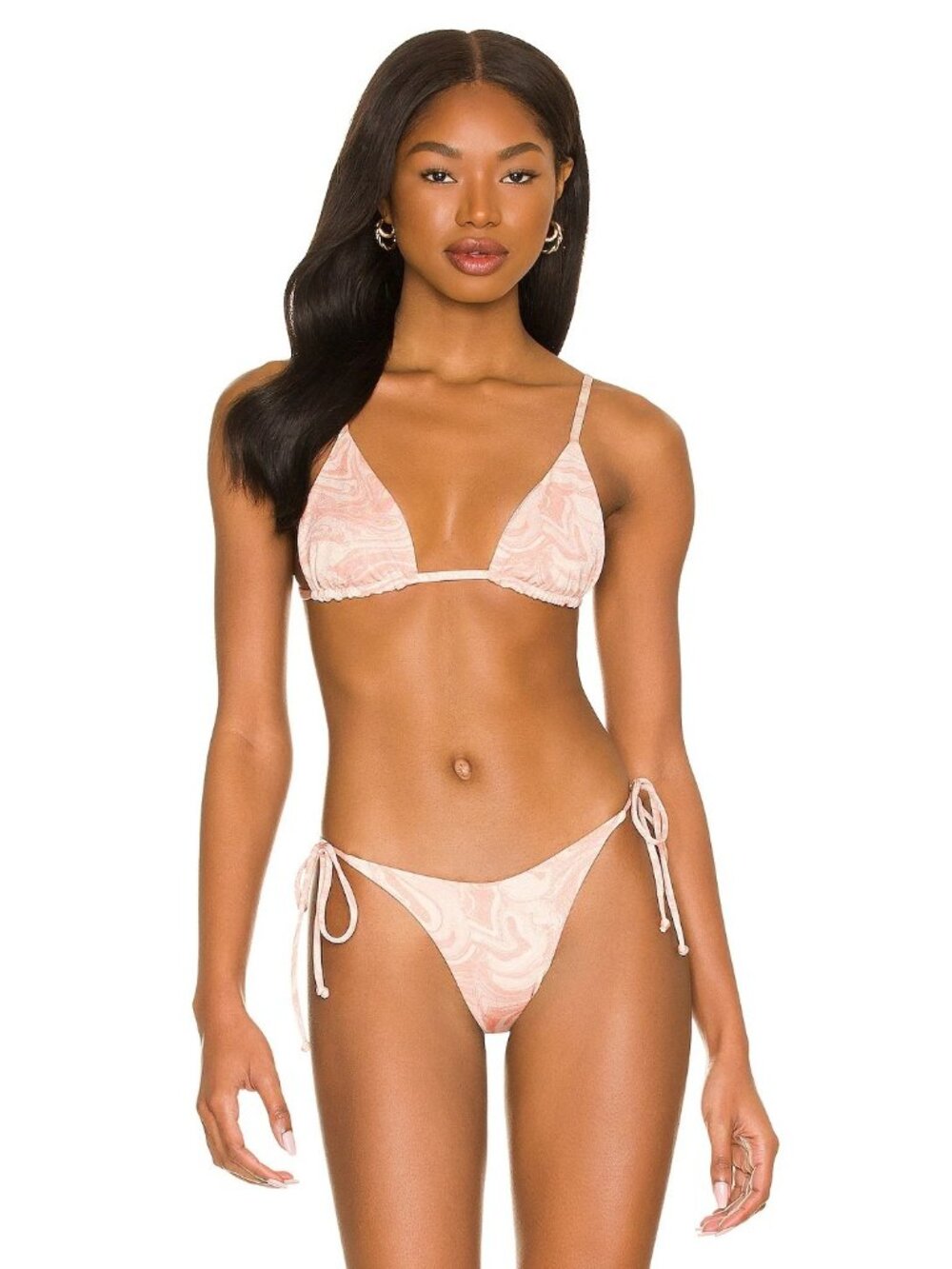 L*Space Brittany Bikini Top in All Swirled Up New Womens Swimsuit
